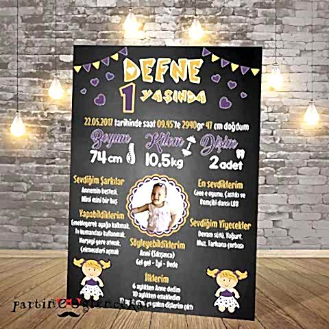Oyuncak Bebek Konsept Künye Panosu 70x100cm