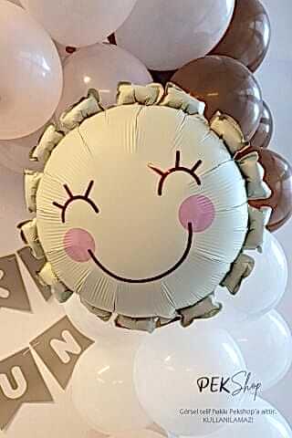 Retro Güneş Folyo Balon 51x54cm