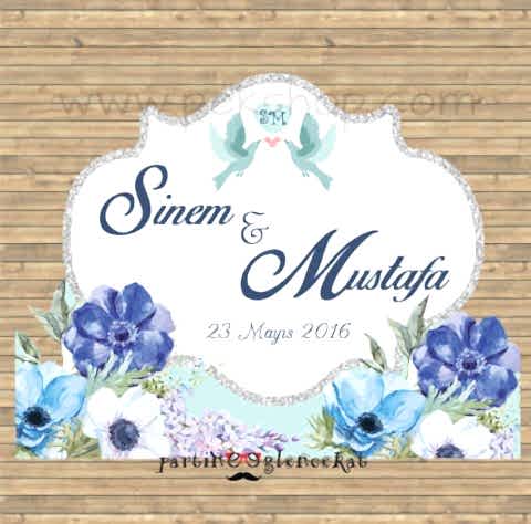 Nişan Masası Özel Kesim Pano 70x100cm