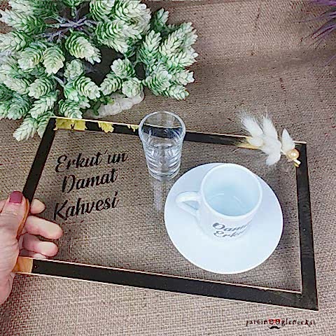 Damat Kahve Fincanlı Tepsi