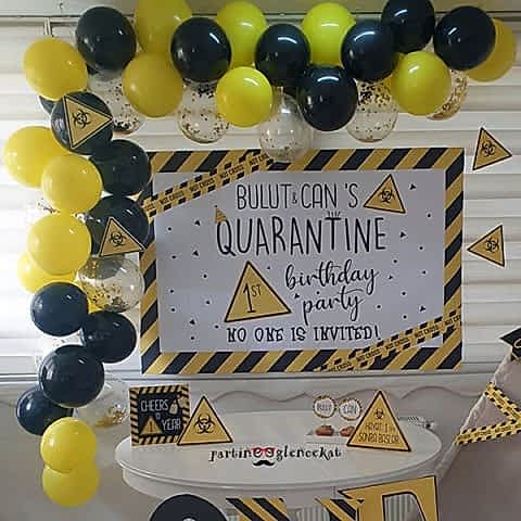 Karantina Konsept Balon Zincir Seti