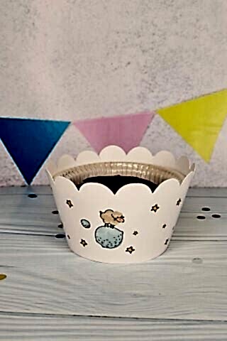 Küçük Prens Konsepti Cupcake Sargısı 10'lu Küçük Prens Konsept Doğum Günü