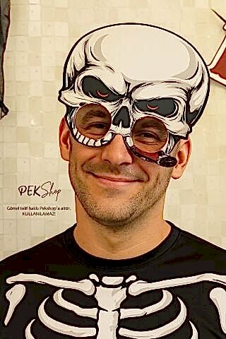 Kuru Kafa Cadılar Bayramı Gözlük Halloween Aksesuarı