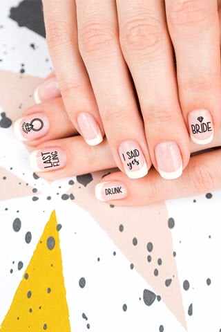 Bride - Gelin Geçici Tırnak Dövmesi - Nail Tattoo