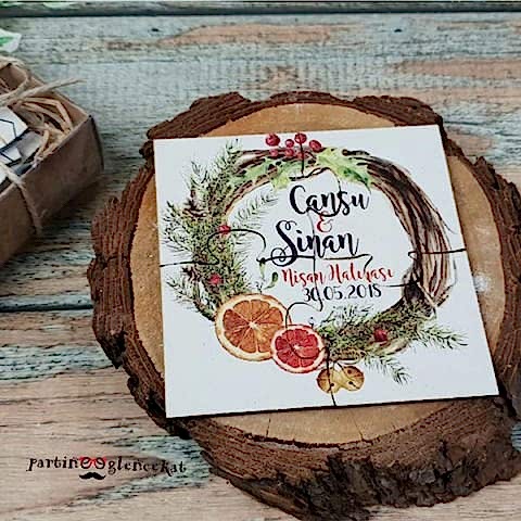 Portakal Çam Konsept Ahşap Puzzle Magnet