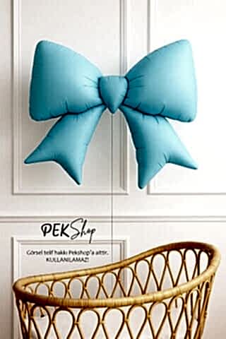 Mavi Büyük Fiyonk Folyo Balon Fiyonk Şekilli Balon