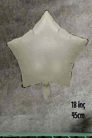 Retro Krem Yıldız Balon 18inç 45cm Retro Renk Balonlar