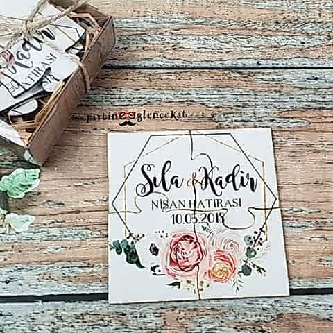 Soft Gold Konsept Ahşap Puzzle Magnet