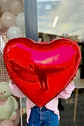Büyük Kırmızı Kalp Balon 80 cm 32 inç Parlak Kırmızı Kalp Folyo Balon