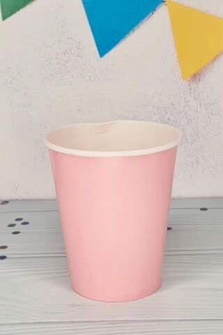 Pembe Karton Bardak 8oz 8 li