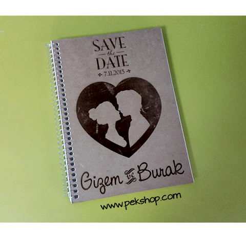 Kişiye Özel Defter - Save The Date