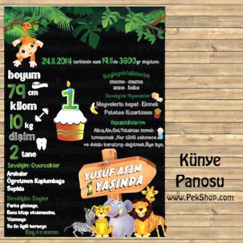 Safari Konsept Künye Panosu (70x100cm)