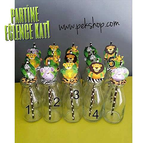 Safari Konsept Pipet Süslü Limonata Şişesi