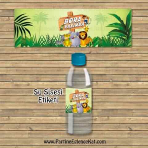 Safari Konsept Su Şişesi Etiketi -2
