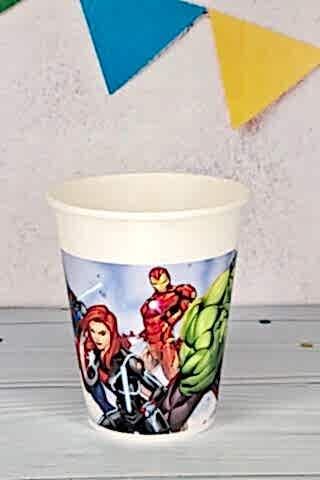 Avengers Karton Bardak 8li