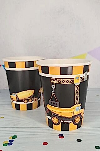 İnşaat Konsept Karton Bardak 8li