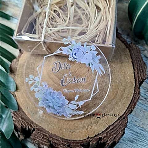 Silver Mavi Konsept Şeffaf Pleksi Magnet