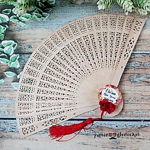 Çiçekli Konsept Hediyelik Yelpaze