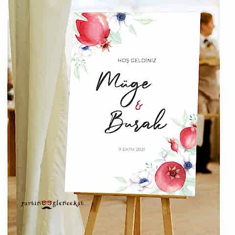 Nar Bereketi Konsept Karşılama Panosu