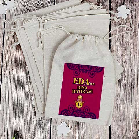 Fatmanın Eli Konseptli Kına Hediyelikleri Kesesi