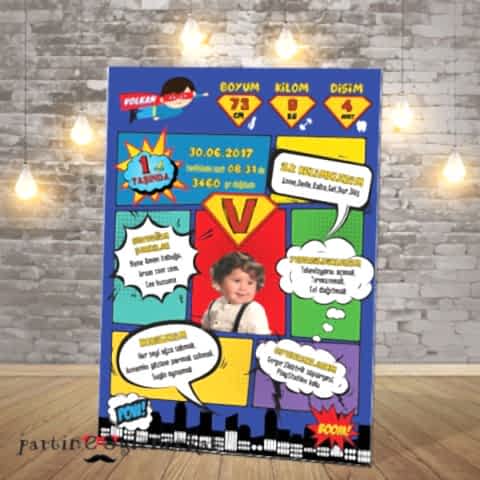 Superman Konsept Künye Panosu (70x100cm)