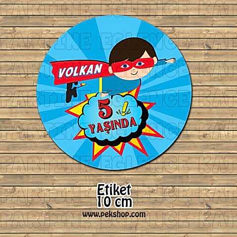 Supermen Konsept 10 Adet 10cm Etiket