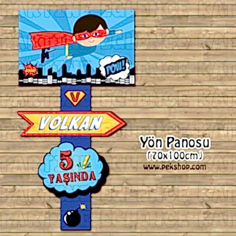 Superman Konsept Yön Karşılama Panosu