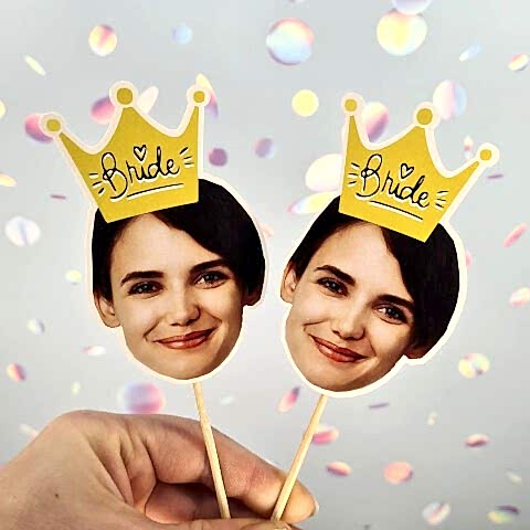 Fotoğraflı Bride to be Kürdan Süsü (10lu paket)