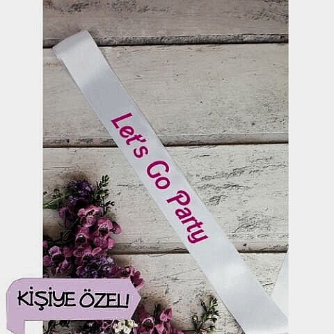 Barbie Konsept Kişiye Özel Beyaz Doğum Günü Kuşağı