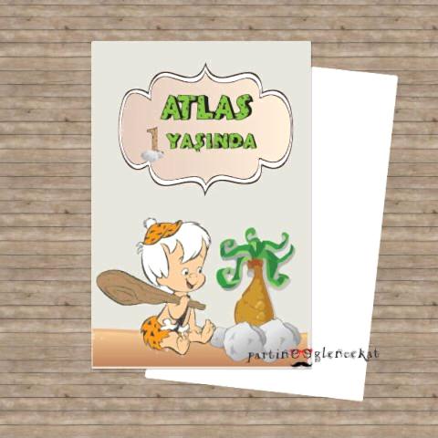 Taş Devri BamBam Konsept Dilek Kartı