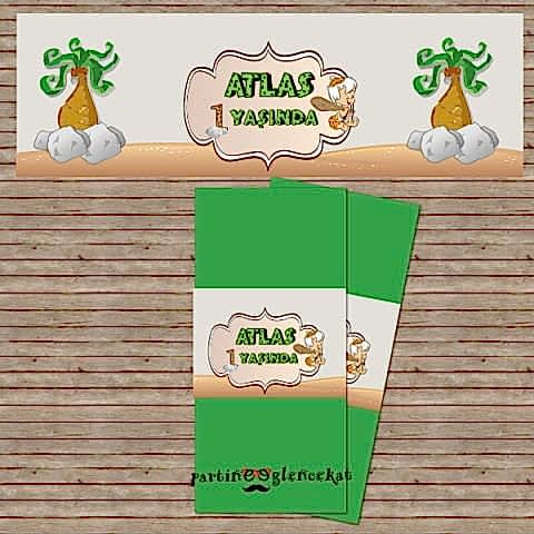 Taş Devri ''BamBam'' Konsept Peçete Sargısı