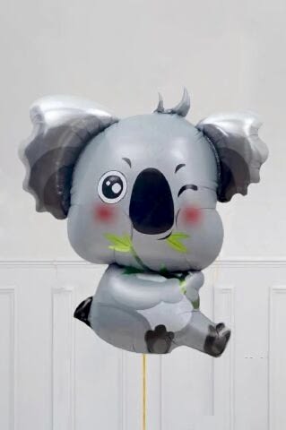 Koala Folyo Balon Woodland Temalı Doğum Günü Folyo Balon 85cm