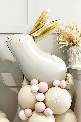 Tavşan Folyo Balon Gold Kulaklı Tavşan Şekilli Balon