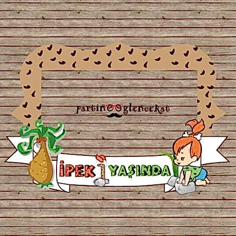 Taş Devri ''Çakıl'' Konsept Fotoğraf Çerçevesi