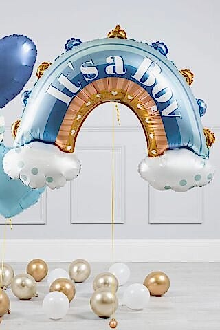 It's a Boy Cinsiyet Partisi Baby Shower Balonu Gökkuşağı Erkek Bebek Babyshower Balonu