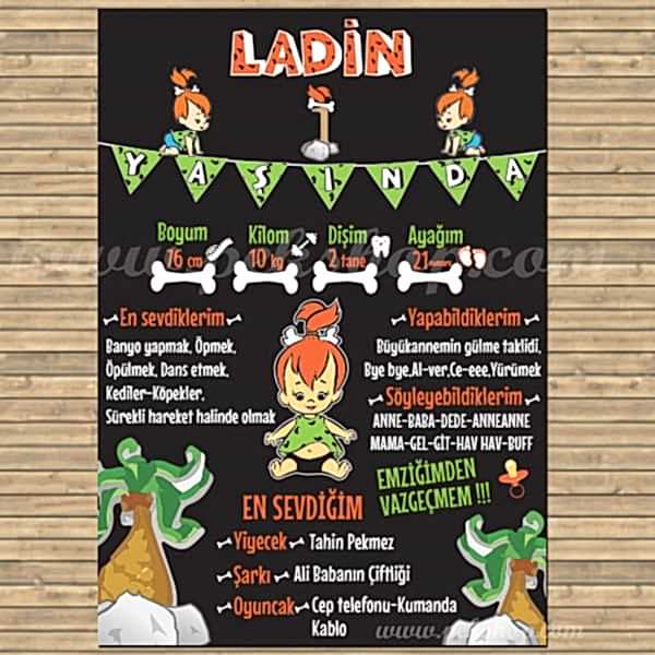 Taş Devri''Çakıl'' Konsept Künye Panosu 70x100cm