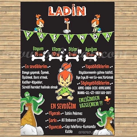 Taş Devri''Çakıl'' Konsept Künye Panosu 70x100cm