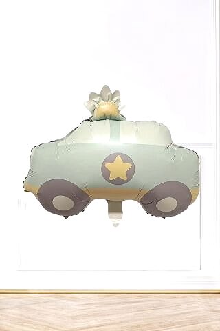 Retro Polis Arabası Bohem Folyo Balon
