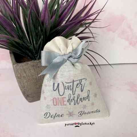 Winter Onederland Konsept Baskılı Lavanta Kesesi