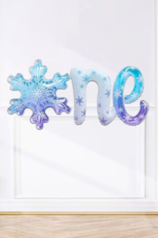 Frozen Temalı 1 Yaş Balonu Kar Tanesi One Yazılı 1 Yaş Doğum Günü Balonu