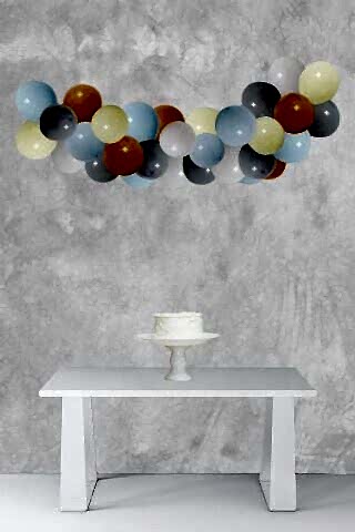 Retro Makaron Konsept Balon Zinciri Parti Balon Seti 47 Parça