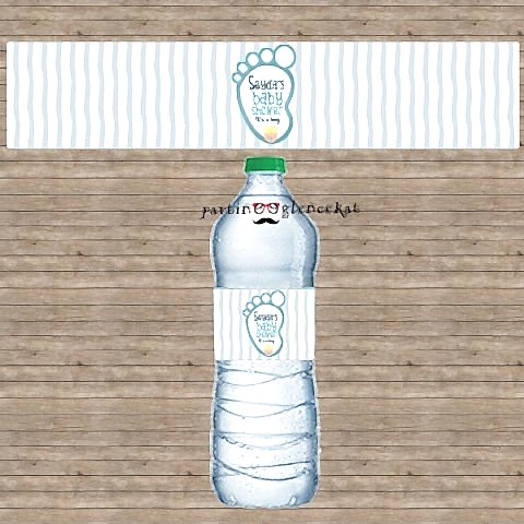 Baby Boy Konsept Su Şişesi Etiketi