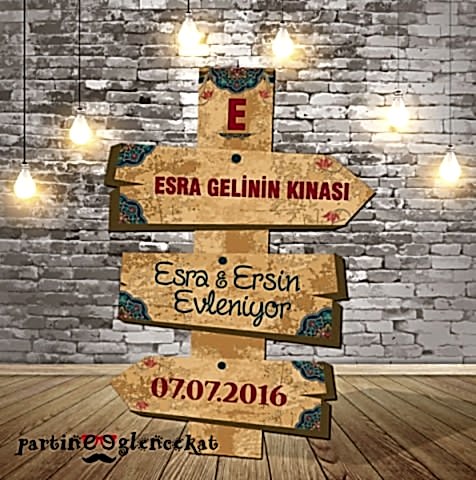 Etnik Konsept Kına Gecesi Karşılama Panosu