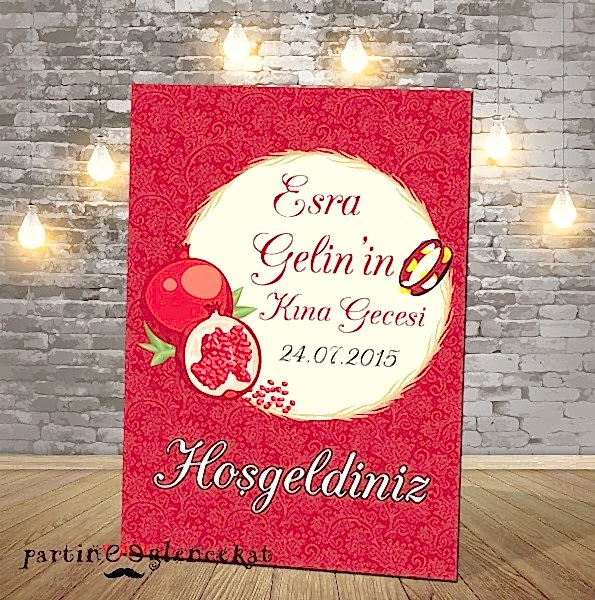 Nar Konsept Kına Gecesi Panosu