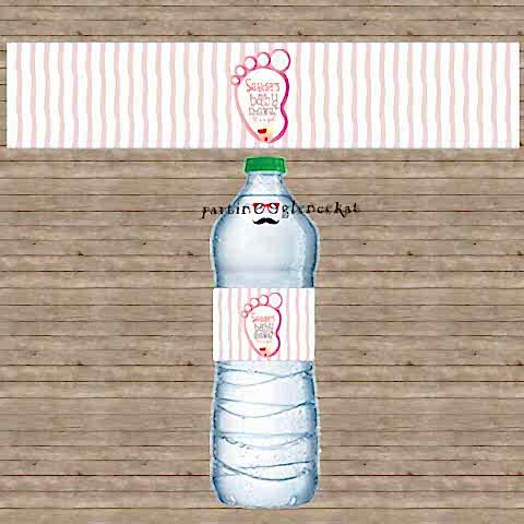 Baby Girl Konsept Su Şişesi Etiketi