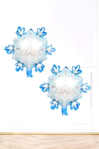 Minik Kar Tanesi 2li Folyo Balon Frozen Temalı Doğum Günü Süsleri Yılbaşı Kartanesi Balon