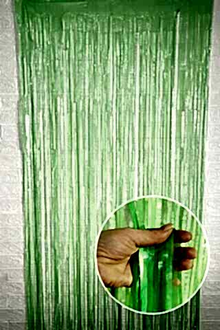 Retro Yeşil Fon Perdesi 100x200 cm Arka Fon Kapı Perde Retro