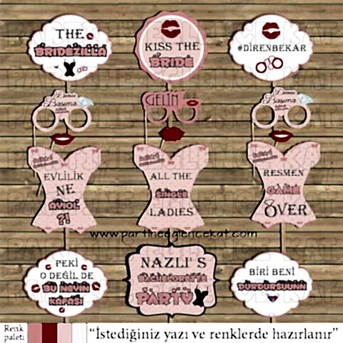 Sexy Konsept Bekarlığa Veda Kişiye Özel Konuşma Balonları Seti