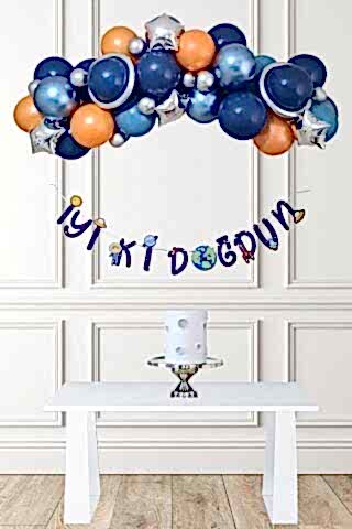 Uzay Konsept Doğum Günü Balon Zinciri Seti