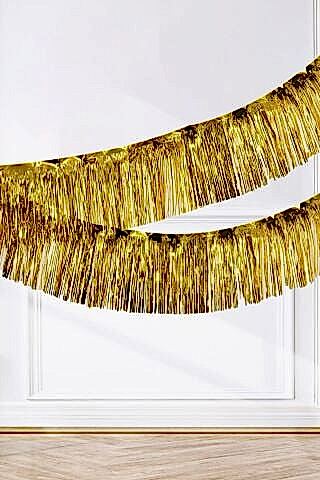 Şerit Püskül Süs Metalik Gold 30 cm x 300 cm